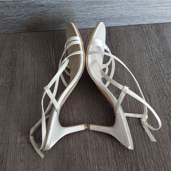 NEW Vintage Zeita Swarovski Crystal Embellished Pageant/Prom Strappy Heels 39 - Picture 7 of 10